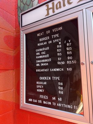 Menu photo 4 Hate Burger Redlands, CA