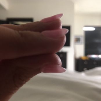 Splash Nail Bar - Bumpy nails! Not smoothed out. Color appeared a opaque baby pink and this is mostly just natural. - Nail Salons Near Me - Mountlake Terrace, Washington