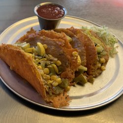 Sluggers Diner - Burnt cheese calabacitas tacos