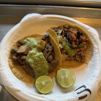Santo Taco - Soho - Carne Asada (left) Carnitas (right) - Tacos Near Me - New York, New York
