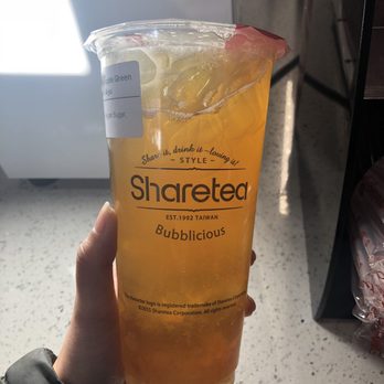 Sharetea - Pineapple green tea with aiyu jelly - Bubble Tea Near Me - Washington, DC, District of Columbia