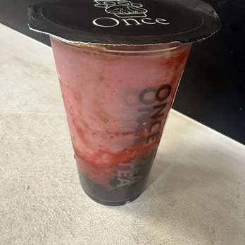 ONCE Tea - B5. Strawberry Blizzard with Sago - Bubble Tea Near Me - Hayward, California