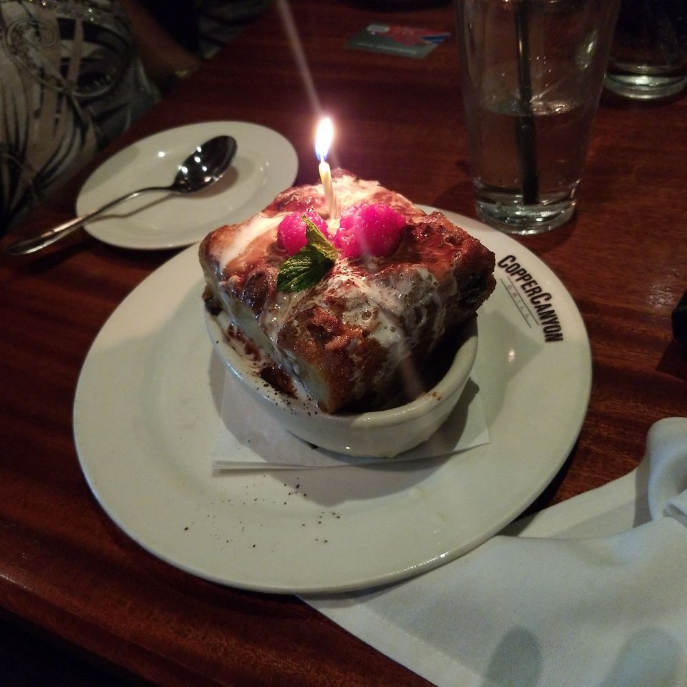 Copper Canyon Grill- Silver Spring - Bread Pudding for the birthday lady Vee! - American Near Me - Silver Spring, Maryland
