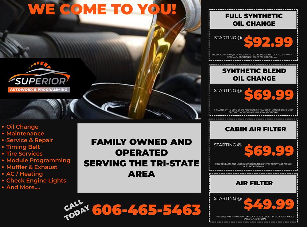 SUPERIOR AUTOWORX & PROGRAMMING Request a Quote Raceland, Kentucky