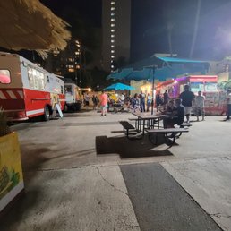 8 food trucks & some outdoor seating 8 food trucks & some outdoor seating