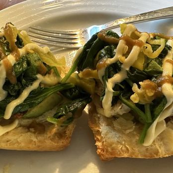 District Biscuit Company - Biscuit with my toppings (blanched spinach, kewpie, avocado, banana peppers. - Bakeries Near Me - Alexandria, Virginia District Biscuit Company - Biscuit with my toppings (blanched spinach, kewpie, avocado, banana peppers. - Bakeries Near Me - Alexandria, Virginia