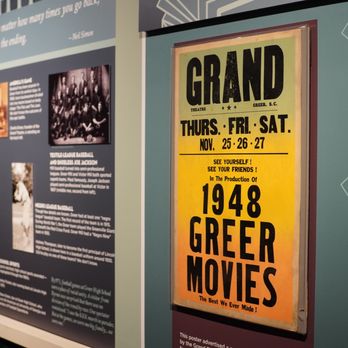 Greer Heritage Museum - A snapshot of the Greer theatre exhibit. - Museums Near Me - Greer, South Carolina Greer Heritage Museum - A snapshot of the Greer theatre exhibit. - Museums Near Me - Greer, South Carolina