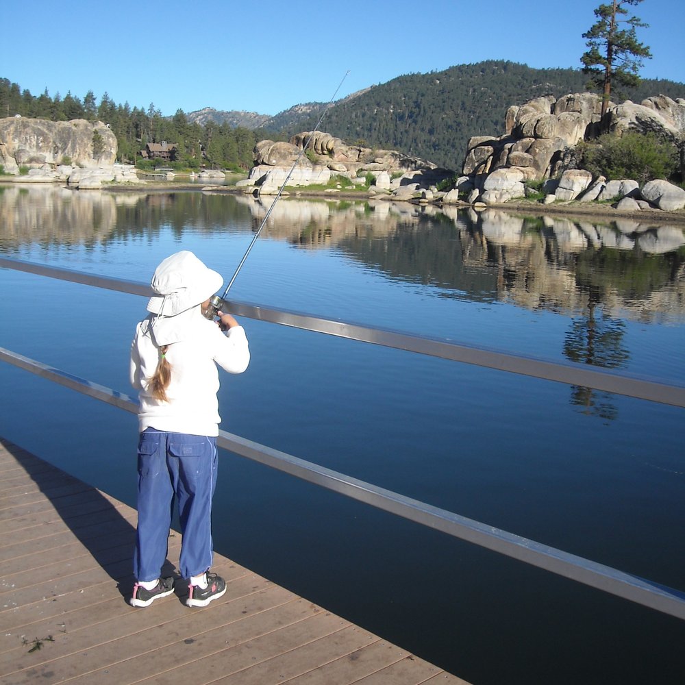 Cabins4less - Boulder Bay dock going after a big one! - Rafting/Kayaking Near Me - Big Bear Lake, California Cabins4less - Boulder Bay dock going after a big one! - Rafting/Kayaking Near Me - Big Bear Lake, California