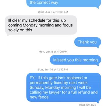 American Standard Builders - Current texts after the salesman can and tightened screws - Fences & Gates Near Me