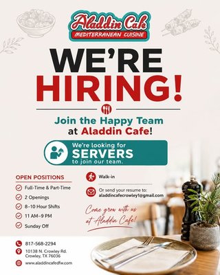 Menu photo 1 Aladdin Cafe Crowley, TX