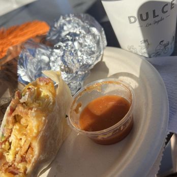 Cafe Dulce - Breakfast bacon burrito. - Coffee & Tea Near Me - Los Angeles, California
