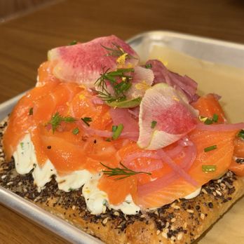 Hani's Bakery - smoked salmon flatbread - Bakeries Near Me - New York, New York