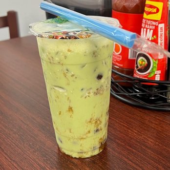 Baguette Delite - Honeydew Bubble Tea - I asked for medium sugar and it was still too sweet - Vietnamese Near Me - Edison, New Jersey