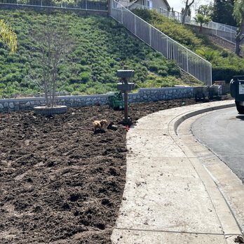 Sprinklers and Turf - Front yard after bad grass was removed and dirt was rototilled. - Landscaping Near Me - Fullerton , California Sprinklers and Turf - Front yard after bad grass was removed and dirt was rototilled. - Landscaping Near Me - Fullerton , California