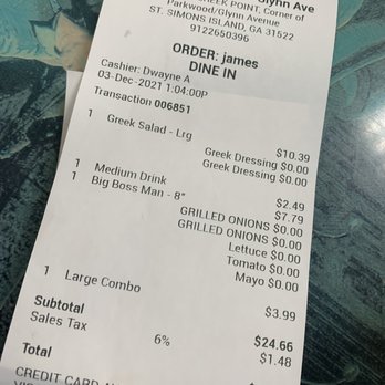 Larry's Giant Subs - Receipt - Delis Near Me - Brunswick, Georgia Larry's Giant Subs - Receipt - Delis Near Me - Brunswick, Georgia