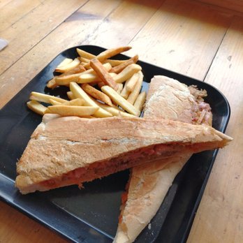 Cindy's Café Authentic Cuban Kitchen - This is a Tripleta sandwich and fries. - Cuban Near Me - Orlando, Florida