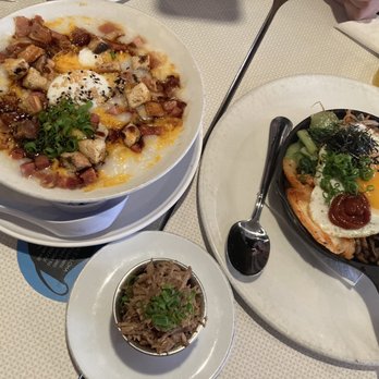 Koko Head Cafe - Breakfast Congee, Breakfast Bibimbap, Miso Smoked Pork side - Breakfast & Brunch Near Me - Honolulu, Hawaii