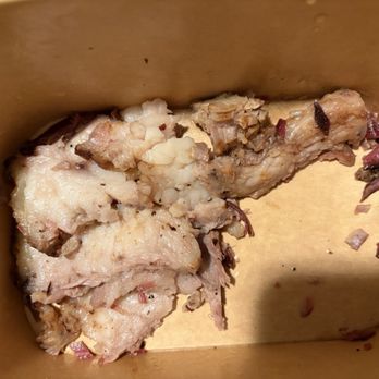 Sauced BBQ & Spirits - El Segundo - Box of fat after pulling what pieces of meat I could. - Barbeque Near Me - El Segundo, California