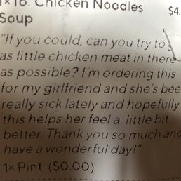 a receipt for a chicken noodle soup a receipt for a chicken noodle soup