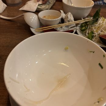 Le Mekong - empty bowl - pho dat bich - Vietnamese Near Me - Johns Creek, Georgia
