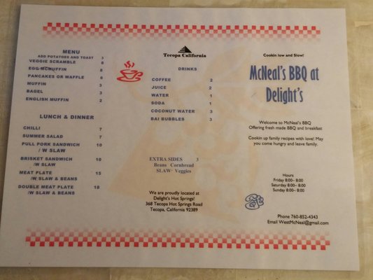 Menu photo 4 Tecopa Brewing Company Tecopa, CA Menu photo 4 Tecopa Brewing Company Tecopa, CA