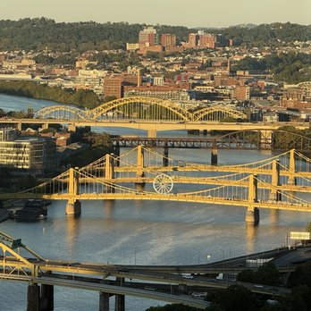 Altius - The Three Sisters (identical 3 bridges in middle.) Did you know Pittsburgh has the most bridges in the entire world?! - New American Near Me - Pittsburgh, Pennsylvania