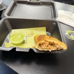 Shredded chicken empanada. 5 star! Shredded chicken empanada. 5 star!