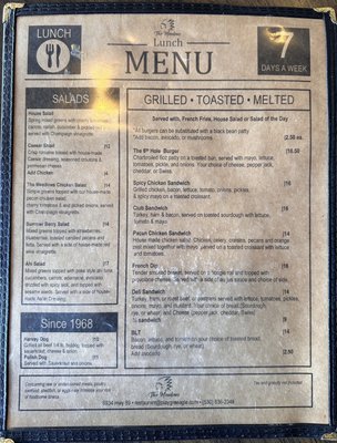 Menu photo 3 Graeagle Meadows Clubhouse Restaurant Graeagle, CA