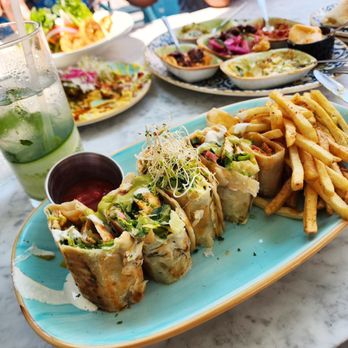 Darna Mediterranean Eatery - Darna Sandwich with Chicken - Mediterranean Near Me - Plano, Texas