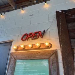 West Orange Creamery - Back entrance open sign