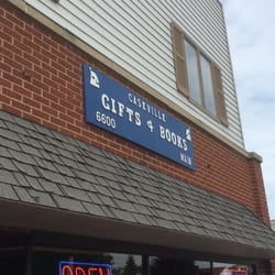 Caseville Gifts & Books - Store sign above the front door