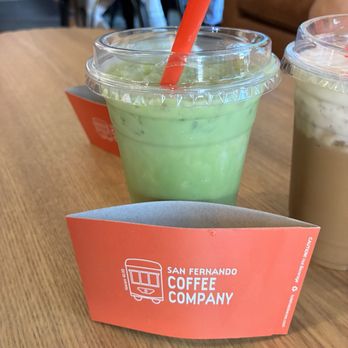 San Fernando Coffee Company - Monkey matcha (banana oat milk, matcha). No matcha flavor. Good, but just banana oat milk taste - Coffee & Tea Near Me - Paramount, California San Fernando Coffee Company - Monkey matcha (banana oat milk, matcha). No matcha flavor. Good, but just banana oat milk taste - Coffee & Tea Near Me - Paramount, California