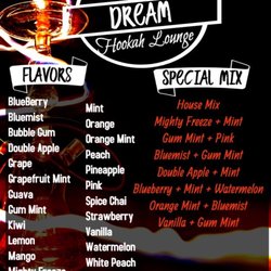 Dream Hookah Lounge - Flavor Menu