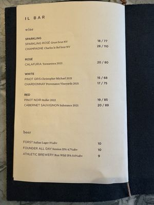 Menu photo 2 Il Bar New York, NY