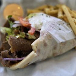 Zino's Greek & Mediterranean Cuisine - Gyro special comes with a drink