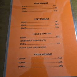 TAIJI Massage - Updated Service Menu
