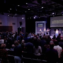Oceanside Christian Fellowship - Sunday service in auditorium.
