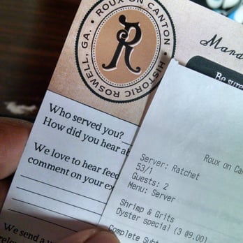Roux On Canton - Is "Ratchet" really the nickname you want servers using associated with your nice restaurant? - Southern Near Me - Roswell, Georgia