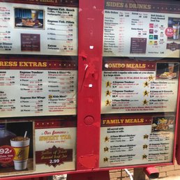 Drive thru menu Drive thru menu