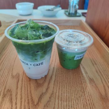 Junia Café - Matcha latte with oat milk and earl grey matcha - Coffee & Tea Near Me - Gardena, California Junia Café - Matcha latte with oat milk and earl grey matcha - Coffee & Tea Near Me - Gardena, California