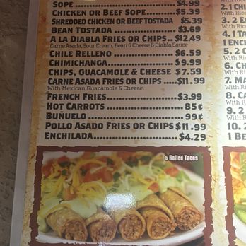 Cotijas Mexican Food - Menu as of 5/5/2025 - Mexican Near Me - Lemon Grove, California