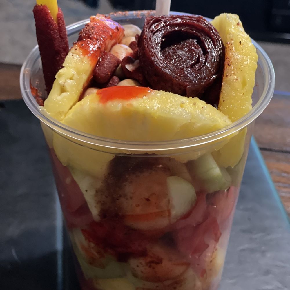 Reyes del Sabor - Piña loca with out the pineapple as a bowl - Shaved Ice Near Me - Madera, California Reyes del Sabor - Piña loca with out the pineapple as a bowl - Shaved Ice Near Me - Madera, California