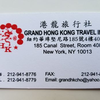 Grand Hong Kong Travel 185 Canal St New York Ny Yelp