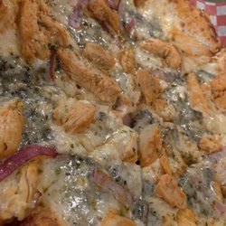 JJ Kapps Backyard BBQ Steak & Grill - Buffalo Wing Pizza very heavy on the blue cheese