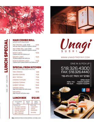 Menu photo 2 Unagi Sushi Troy, NY