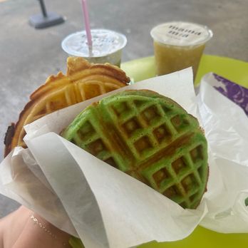 Mama Mía Sugarcane Drinks - 15. Durian Waffle 12. Pandon, Coconut Waffle - Juice Bars & Smoothies Near Me - Houston, Texas Mama Mía Sugarcane Drinks - 15. Durian Waffle 12. Pandon, Coconut Waffle - Juice Bars & Smoothies Near Me - Houston, Texas