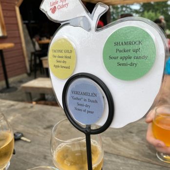 Little Apple Cidery - A few of our flight! Loved the shamrock - Cideries Near Me - Hillsdale, New York Little Apple Cidery - A few of our flight! Loved the shamrock - Cideries Near Me - Hillsdale, New York