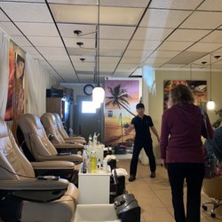 Hamilton Nail & Spa - This room holds about & chairs for pedicures! Pretty nice