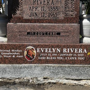 Mattos Monuments - New engraving at the bottom of this old monument, it looks amazing! - Funeral Services & Cemeteries Near Me - Hayward, California