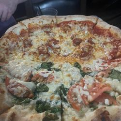 Bella Italia - Half white pizza half pepperoni.